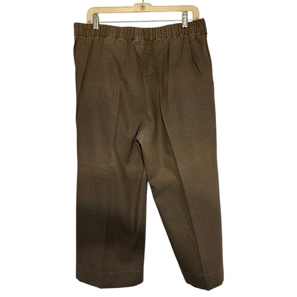 Vintage ERIKA Linen Blend 2 Pcs Outfit Shirt and Pants Women's Size Medium Brown - Picture 8 of 11